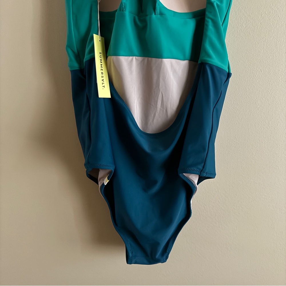 SUMMERSALT Deep Dive Sea/Teal Swimsuit NWT Sz 12 - Picture 7 of 7